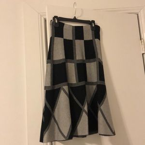 Color block skater skirt